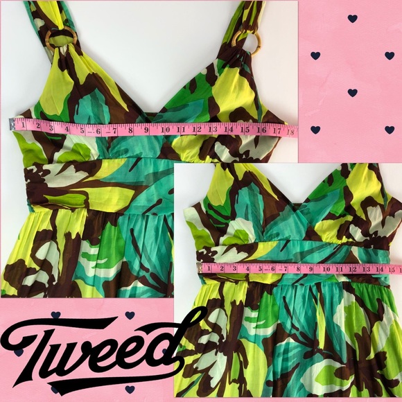 Tweeds Floral Midi Faux Wrap Dress Ring Detail - Picture 5 of 6